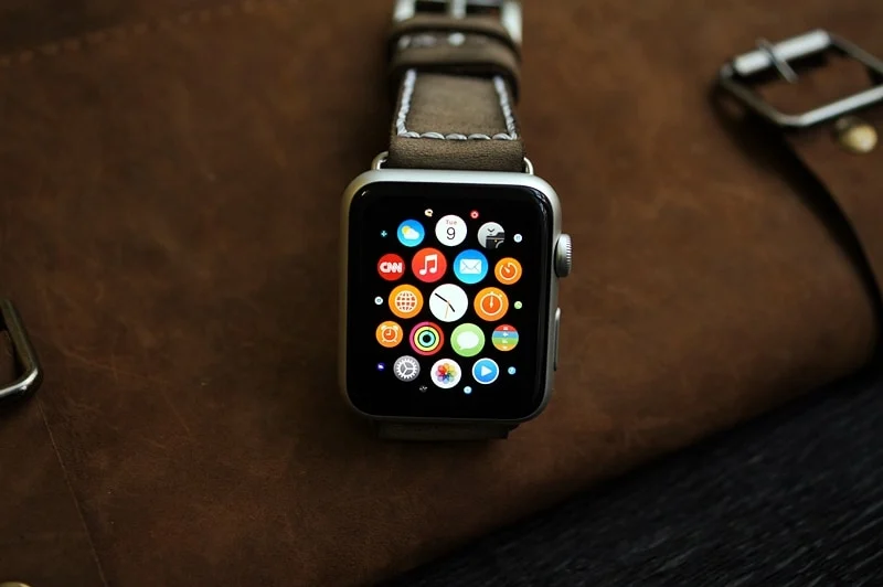 AWBF04-D3 WHITE handgefertigt Vintage Leder Uhrenarmband incl. Lugs Adapter für Apple Watch 1 und 2 (oder Apple Watch Sport) 42mm oder 38mm – Bild 5